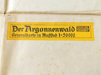 1.Weltkrieg, Landkarte " Der Argonnenwald"