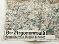 1.Weltkrieg, Landkarte " Der Argonnenwald"