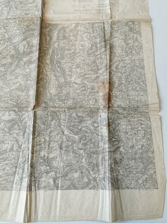 1.Weltkrieg, Landkarte " Verdun - Bar-le-Duc-...