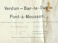 1.Weltkrieg, Landkarte " Verdun - Bar-le-Duc- Pont-a-Mousson""