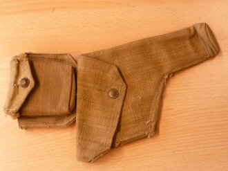 British WWII, P37 officers pistol holster with compass...