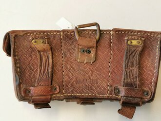1.Weltkrieg, Patronentasche für Gewehr 98, ungeschwärztes Leder