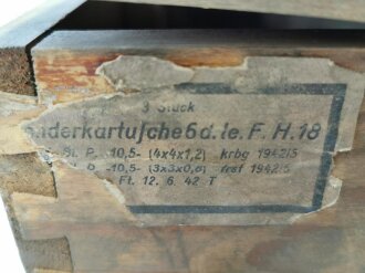 Transportkasten für Sonderkart. 6 l.F.H. 18. "Aushilfsverpackung" in gutem Zustand