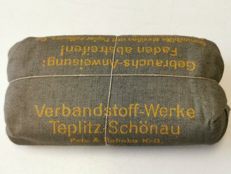 Verbandpäckchen Wehrmacht datiert 1944, sehr guter Zustand