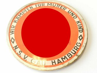 N.S. Volkswohlfahrt Gau Hamburg, Türplakette 75mm