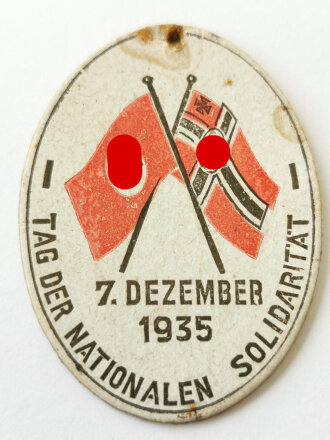 Winterhilfswerk Gau Hamburg , Pappabzeichen " Tag der nationalen Solidarität" 1935