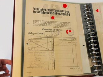 Winterhilfswerk Gau Hessen Nassau, Konvolut Belege zum Thema Winterhilfswerk, NSV, in Sammelordner