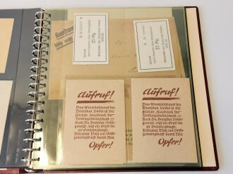 Winterhilfswerk Gau Hessen Nassau, Konvolut Belege zum Thema Winterhilfswerk, NSV, in Sammelordner