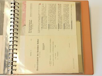 Winterhilfswerk Gau Hamburg , Konvolut Belege zum Thema Winterhilfswerk, NSV, in Sammelordner