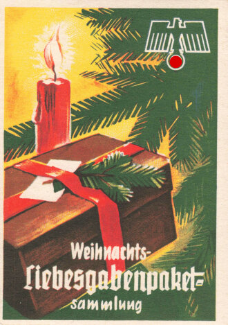 Winterhilfswerk Gau Sachsen, Spendenkarte der Weihnachts-Liebesgabenpaket Sammlung