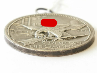 "Deutsch die Saar immerdar" Tragbare, silberne...