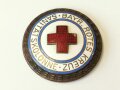 Bayerisches Rotes Kreuz, Brosche " Sanitätskolonne" für Führerinnen, Vorkrieg, Durchmesser 44mm, Rückseitig Klebereste