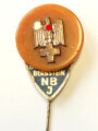 Deutsches Rotes Kreuz, Anstecknadel auf Bernstein 22mm