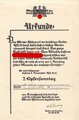Winterhilfswerk 1933/34, Urkunde "wird bescheinigt am Eintopfgericht sich beteiligt zu haben" Witzenhausen 1933