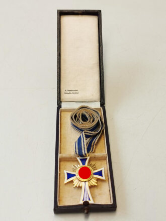 Ehrenkreuz der deutschen Mutter in gold , im Etui von A.Rettenmaier Schwäb. Gmünd