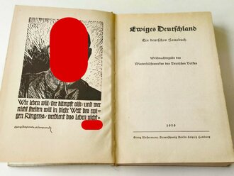 "Ewiges Deutschland " Ein deutsches Hausbuch, Weihnachtsgabe des Winterhilfswerk des Deutschen Volkes 1939