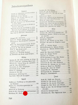 "Ewiges Deutschland " Ein deutsches Hausbuch, Weihnachtsgabe des Winterhilfswerk des Deutschen Volkes 1939, Widmung der NS Frauenschaft Kreisleitung Oppeln