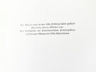 "Ewiges Deutschland " Ein deutsches Hausbuch, Weihnachtsgabe des Winterhilfswerk des Deutschen Volkes 1939, Widmung der NS Frauenschaft Kreisleitung Oppeln