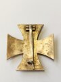 Deutsches Kreuz in gold, Nachlass des Leutnant Lind, Adj. Jg. Btl.7.. Das DK von Zimmermann, getragen, die Emaille unbeschädigt