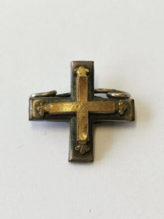 Baltenkreuz Miniatur 16mm, Buntmetall, getragenes Stück