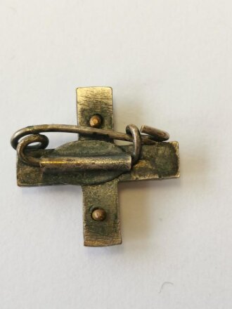 Baltenkreuz Miniatur 16mm, Buntmetall, getragenes Stück