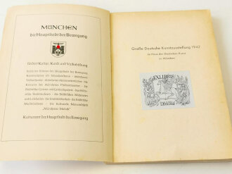 "Grosse Deutsche Kunstausstellung 1942" im Haus der Deutschen Kunst zu München, Juli bis auf weiteres, Offizieller Ausstellungskatalog, A5, ca.160 Seiten