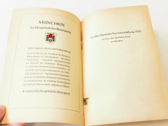 "Grosse Deutsche Kunstausstellung 1943" im Haus der Deutschen Kunst zu München, Juli bis auf weiteres, Offizieller Ausstellungskatalog, A5, ca.150 Seiten, geklebt