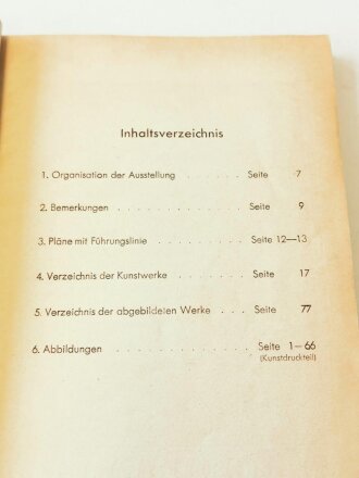 "Grosse Deutsche Kunstausstellung 1943" im Haus der Deutschen Kunst zu München, Juli bis auf weiteres, Offizieller Ausstellungskatalog, A5, ca.150 Seiten, geklebt
