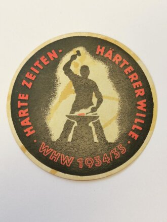 Winterhilfswerk Türplakette 1934/35 " Harte...