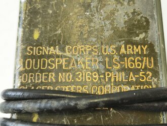 U.S. 1952 dated Signal corps Loudspeaker LS-166/U, Original paint, function not checked