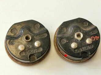 Paar Ersatzteile für Kehlkopfmikrofon der Wehrmacht
