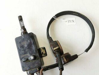 Luftwaffe Umschalter mit Kehlkopfmikrofon für Flak Abfrageeinrichtung, Funktion nicht geprüft