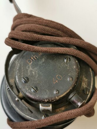 Doppelfernhörer a datiert 1940, Stecker restauriert, Funktion nicht geprüft