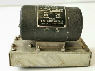 U.S. 1942 dated Signal Corps Dynamotor DM-36-D, Function not checked