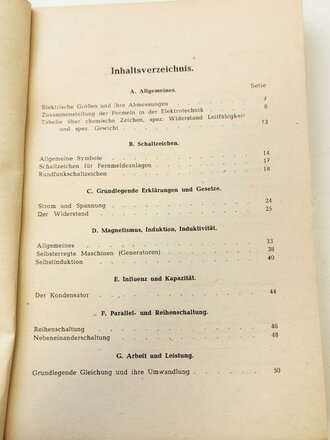 "Fernmelde und Funktechnik" 152 Seiten, datiert 1944, sie erhalten 1 Stück