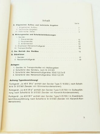 REPRODUKTION, Funkgerät "Lo 40 K 39d" und...