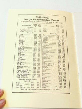 REPRODUKTION, Merkblatt zur Bedienung des Wehrmacht Rundfunkemfängers WR 1/P, 26 Seiten, DIN A5