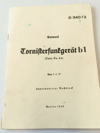 REPRODUKTION, Entwurf Tornisterfunkgerät b1, 53...
