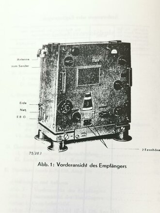 REPRODUKTION, Beschreibung für den Kurzwellen Empfänger "Lo 6 K 39a" 1500 bis 25000 kHz, 37 Seiten, DIN A5