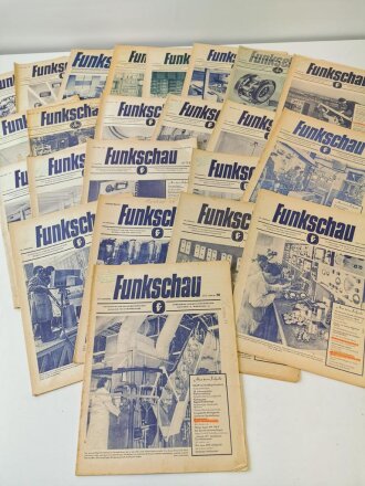 Deutschland nach 1945, Konvolut 23 Ausgaben, nach Krieg "Funkschau" Nicht auf Zustand oder Vollständigkeit geprüft