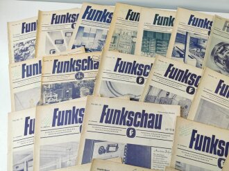 Deutschland nach 1945, Konvolut 23 Ausgaben, nach Krieg "Funkschau" Nicht auf Zustand oder Vollständigkeit geprüft