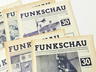 Konvolut 10 Ausgaben "Funkschau" aus den 40iger Jahren, Nicht auf Zustand oder Vollständigkeit geprüft