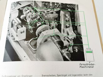 "Anleitung zum Ölen der Fernschreiber T 36 Lo und der Fernshcreiber T 38 Si, T 38a Si von 1942, 12 Seiten, DIN A4