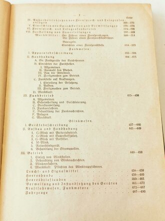 Unterrichtsbuch für die Nachrichten-Truppe und Truppennachrichtenverbände 1927 Verlag offene Worte Charlottenburg 4, 516 Seiten, DIN A5