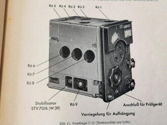 "Fl. Bordfunkgerät" Teil 3 - Beschreibung und Betriebsvorschrift für Fu G16 Januar 1941, Umschlag geklebt innen lose, 93 Seiten