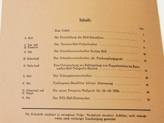 "Technische Mitteilungen Gerätentwicklung aus den Jahren 1929-1939" Mai 1940, 52 Seiten