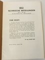 "Technische Mitteilungen Gerätentwicklung aus den Jahren 1929-1939" Mai 1940, 52 Seiten