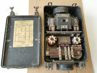 Einankerumformer Umformersatz E.U.a2 datiert 1942, Für Stromversorgung in Wehrmacht Panzerfahrzeugen ( Fu 5 radio sets mit Ukw.E.e ) Originallack, Funktion nicht geprüft