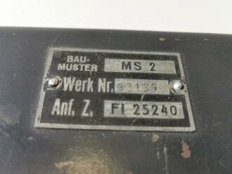 Morseschreiber MS 2 Luftwaffe, Fl 25240. Originallack, Funktion nicht geprüft