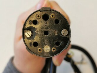 Stecker für Funk Verbindungskabel Wehrmacht, Kabel neuzeitlich